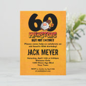 Invitation Soixantième anniversaire préhistorique (Debout devant)