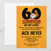 Invitation Soixantième anniversaire préhistorique (Devant / Derrière)