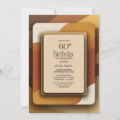 Invitation Soixantième Anniversaire Thème Terres Rayées (Devant)