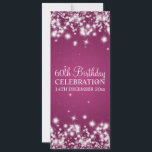 Invitation Soixantième baie élégante d'étincelle d'hiver de<br><div class="desc">Soixantième conception élégante d'invitation de fête d'anniversaire avec le motif sophistiqué de rose de baie d'étincelle d'hiver,  le nom et la date faite sur commande et le texte supplémentaire. Impressionnez votre famille et amis avec cette conception élégante et moderne. Entièrement personnalisable ! Facile à utiliser et facile à personnaliser.</div>