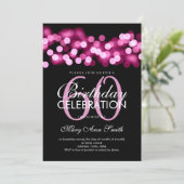 Invitation Soixantième charme élégant de Hollywood de rose de (Debout devant)