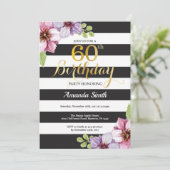 Invitation soixantième Femmes d'invitation d'anniversaire. (Debout devant)