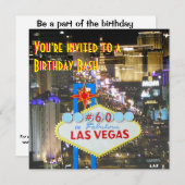 Invitation Soixantième fête d'anniversaire de Las Vegas (Devant / Derrière)