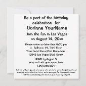 Invitation Soixantième fête d'anniversaire de Las Vegas (Dos)