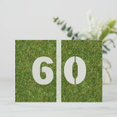 Invitation soixantième Fête d'anniversaire de yard !  (Debout devant)