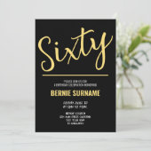 Invitation Soixantième fête d'anniversaire moderne (Debout devant)