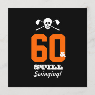 Invitation soixantième Golf d'invitation d'anniversaire -