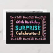 Invitation soixantième Modèle d'invitation de fête (Devant / Derrière)