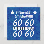 Invitation soixantième Tonalités modernes d'anniversaire de (Dos)