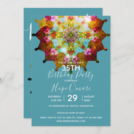 Invitation Sol Mandala (Devant / Derrière)