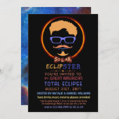 Invitation Solar Eclipse 2017 - Fête de visionnement Funny Hi (Devant / Derrière)