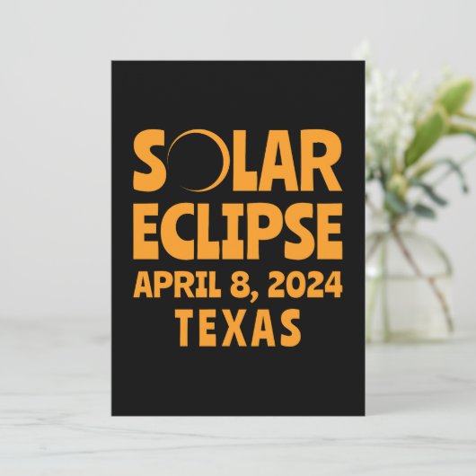 Invitation Solar Eclipse 2024 Texas (Debout devant)