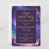 Invitation Solar Eclipse & Celestial Stars Cosmic Sky Custom (Dos)