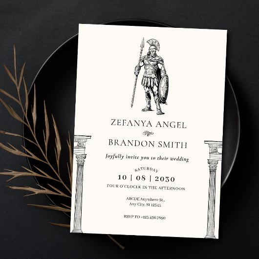 Invitation Soldat grec antique empire