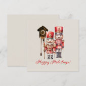 Invitation Soldats casse-noix Joyeuses Fêtes Coucou (Devant / Derrière)