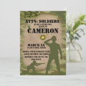 Invitation Soldats de jouets de l'Armée verte (Debout devant)