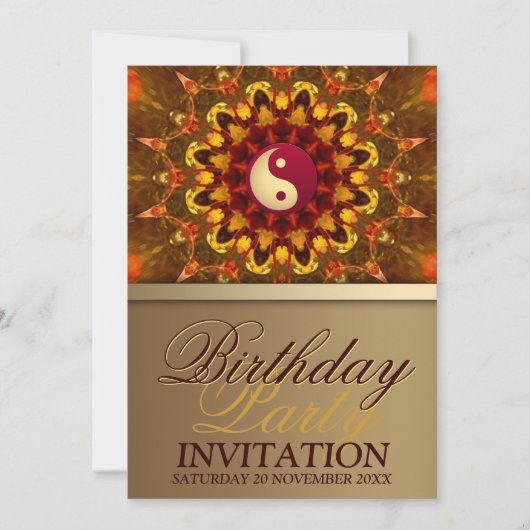 Invitation Solde vie Sunburst Anniversaire fête (Devant)
