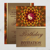 Invitation Solde vie Sunburst Anniversaire fête (Devant / Derrière)