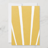 Invitation Soleil 1er anniversaire aquarelle autour du soleil (Dos)