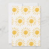 Invitation soleil 1er anniversaire aquarelle soleil jaune mod (Dos)