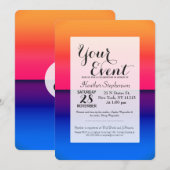 Invitation Soleil Abstrait de Neon (Devant / Derrière)
