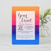 Invitation Soleil Abstrait de Neon (Debout devant)