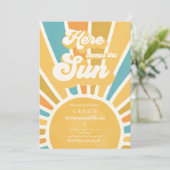 Invitation Soleil Anniversaire Boho 1er Voyage Autour Du Sole (Debout devant)