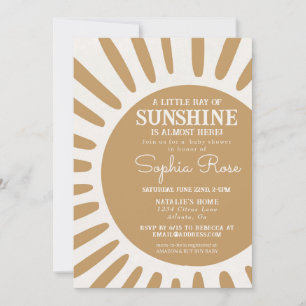 Invitation soleil bohème pour une baby shower enso