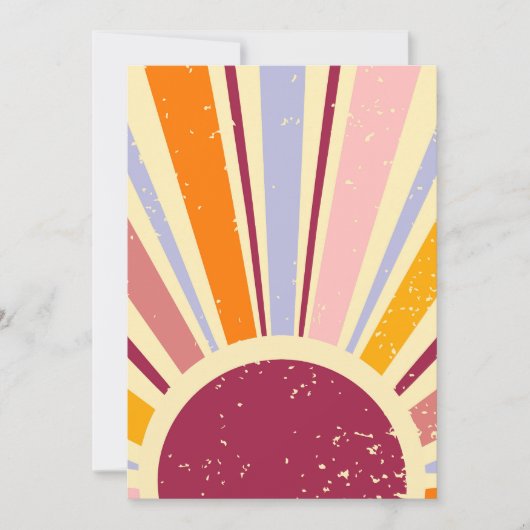 Invitation Soleil boho rétro (Devant)