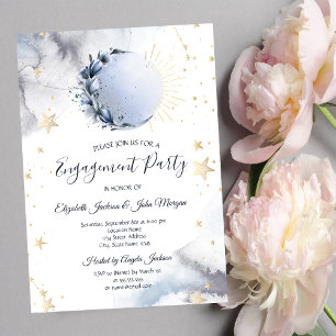 Invitation Soleil céleste, Lune bleue, Étoiles