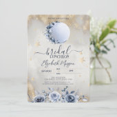 Invitation Soleil céleste, Lune bleue Rose nuptiale déjeuner (Debout devant)