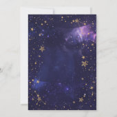 Invitation Soleil céleste, Lune, Étoiles Fête des mariées vio (Dos)