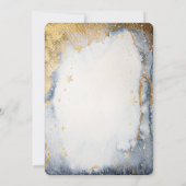 Invitation Soleil céleste, Lune, Étoiles Mariage aquarelle (Dos)