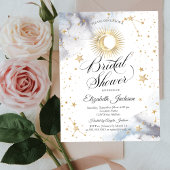 Invitation Soleil céleste, Lune, Fête des mariées des étoiles