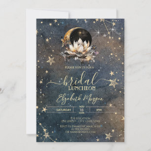 Invitation Soleil céleste, Roses de Lune et d'Étoiles Sombres
