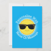 Invitation Soleil Cool portant des lunettes de soleil (Devant)