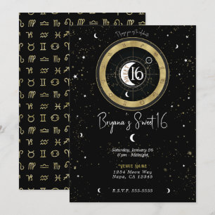 Invitation Soleil d'astrologie personnalisé et signe de lune 