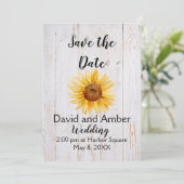 Invitation Soleil de tournesol briller Enregistrer la date Ma (Debout devant)