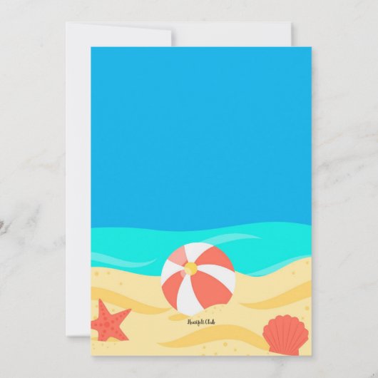 Invitation Soleil d'été (Dos)