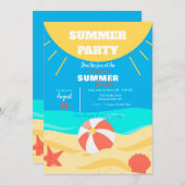 Invitation Soleil d'été (Devant / Derrière)