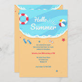 Invitation Soleil d'été (Devant / Derrière)