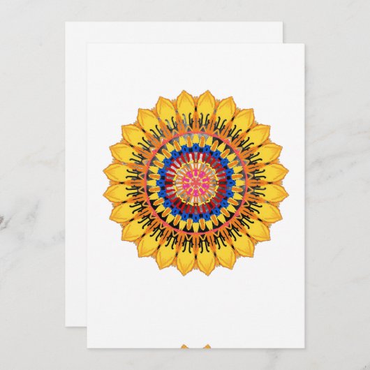 Invitation Soleil d'or - Enveloppe (Devant / Derrière)