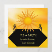 Invitation Soleil du sud-ouest Deux Kokopellis (Devant / Derrière)