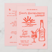 Invitation Soleil et Spritz pour l'Enterrement de  (Devant / Derrière)