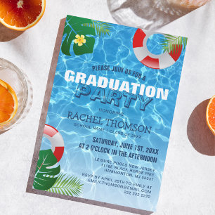 Invitation Soleil et Succès ! Fête de fin d'études au bord de
