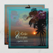 INVITATION SOLEIL HAÏEN/PLAGE/LUAU/INVITATIONS (Devant / Derrière)