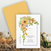 Invitation Soleil jaune et arc mariage douche nuptiale