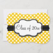 Invitation Soleil Jaune Polka Dot Graduation/Fête (Devant)