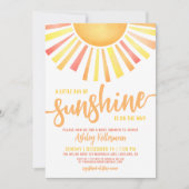 Invitation Soleil Joyeux Boho Jaune Baby shower Soleil (Devant)