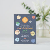 Invitation Soleil mignon Et Planètes Astronomie Espace Annive (Debout devant)